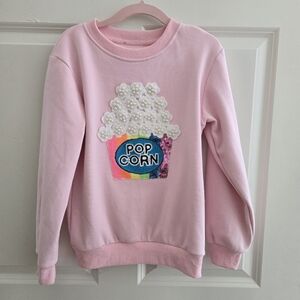 Pink Popcorn Pearl 🍿🌈 Sequin Sweatshirt